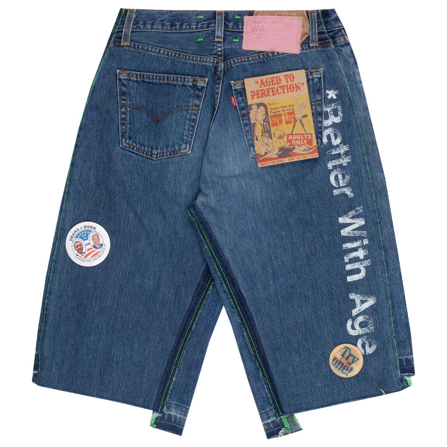 Campaign Triple-Wide Long Denim Short