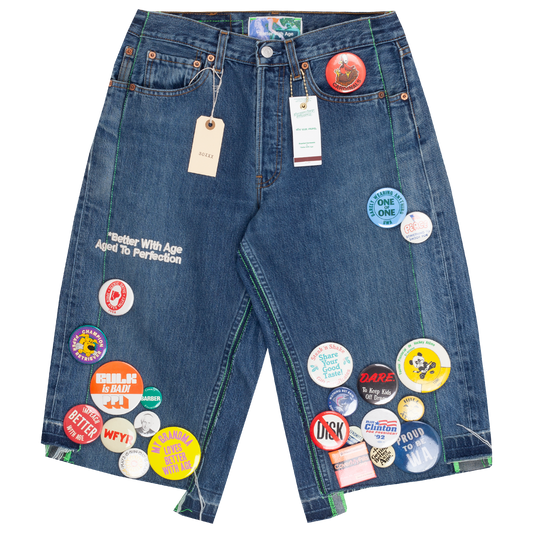 Campaign Triple-Wide Long Denim Short