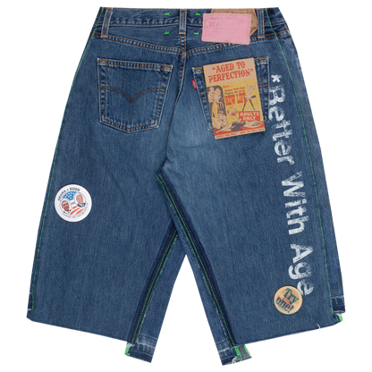 Campaign Triple-Wide Long Denim Short