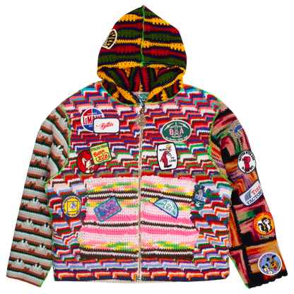 Nonna's Hand-Knit Full-Zip Hoodie