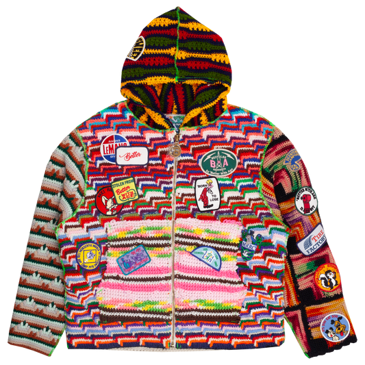 Nonna's Hand-Knit Full-Zip Hoodie