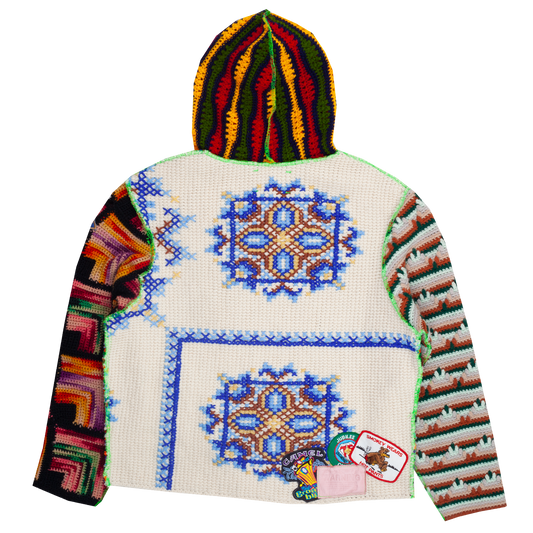 Nonna's Hand-Knit Full-Zip Hoodie