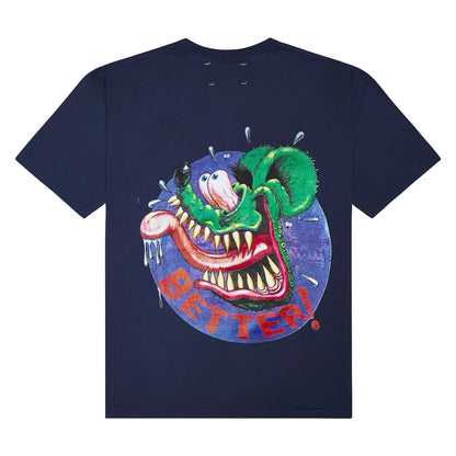 The Kiss Tee | Navy/White